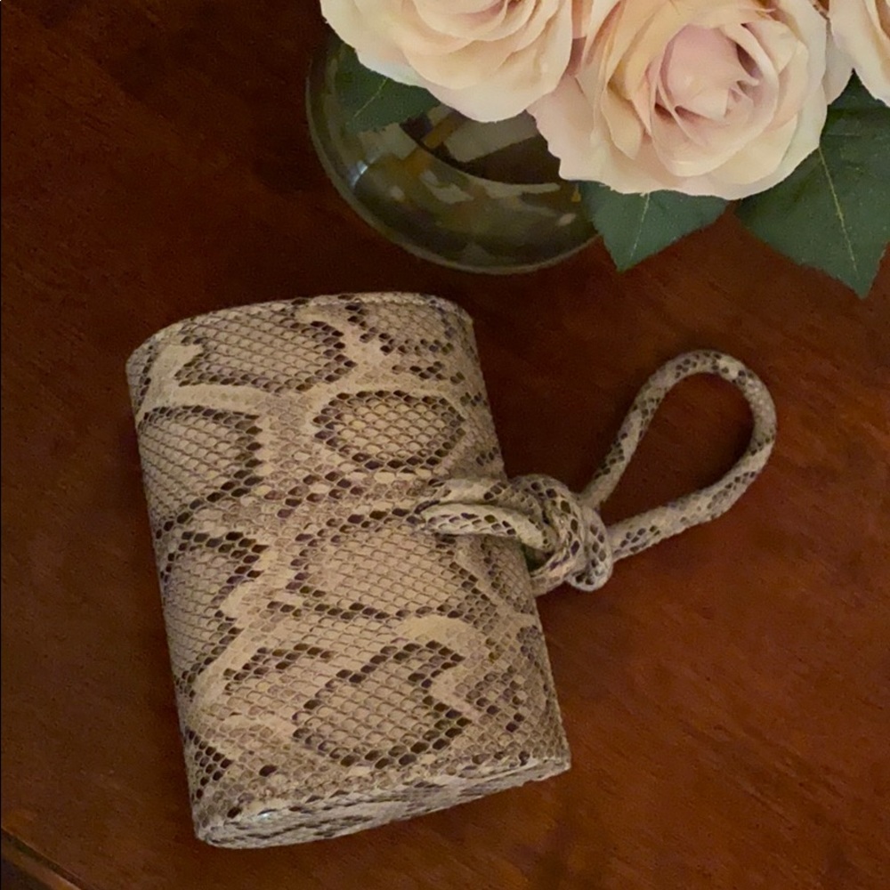 TopShop Snake Skin Knot Top Mini Bag